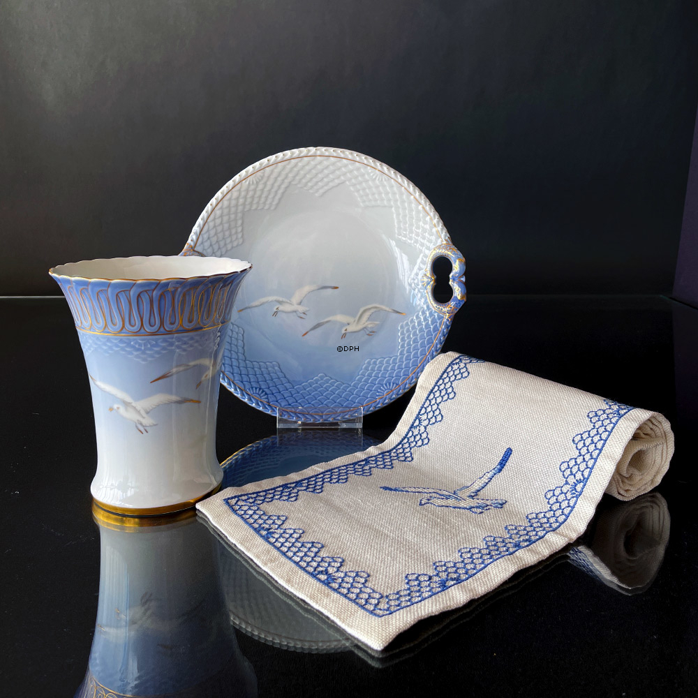 Möwegeschirr mit Gold, Kuchenteller Nr. 422 oder 304 oder 101 26cm