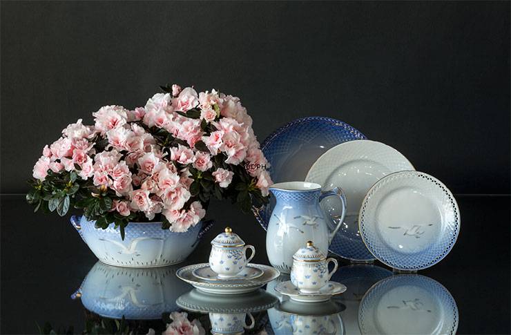 Möwegeschirr mit Gold, Speiseteller 18 cm Vollspitze, Bing & Gröndahl - Royal Copenhagen