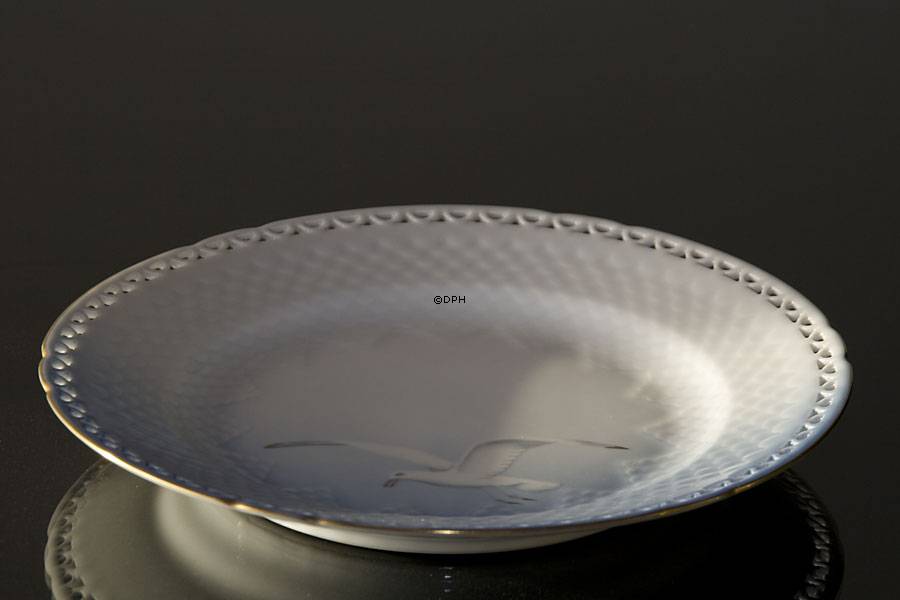 Möwe mit Gold, Teller 21 cm Vollspitze, Bing & Gröndahl - Royal Copenhagen