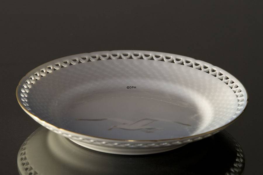 Möwe mit Gold, Teller Vollspitze, Bing & Gröndahl - Royal Copenhagen