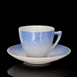 Blauton ohne Gold, Kaffeetasse mit Untertasse Nr. 305