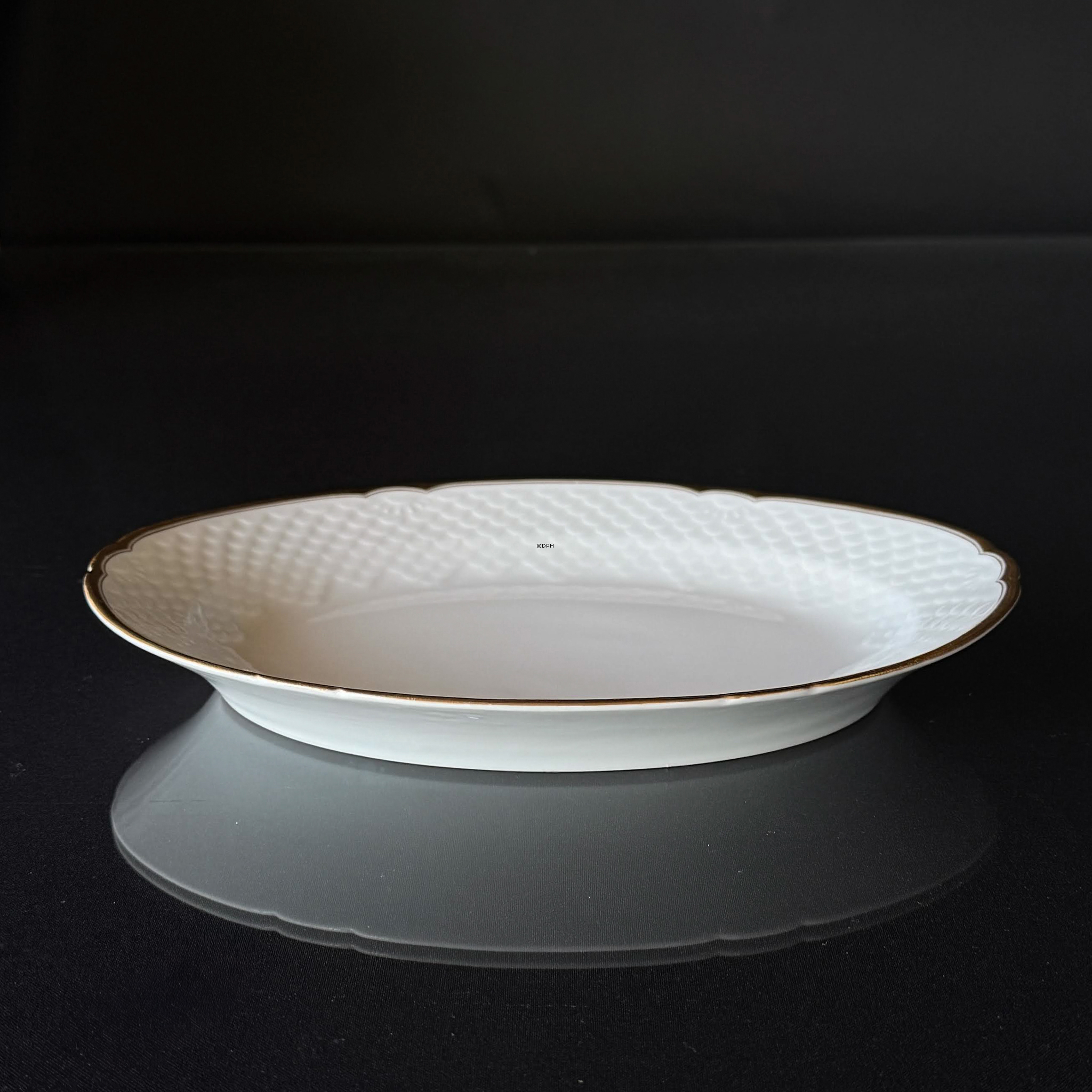 Bing & Gröndahl Hartmann Ovale Platte Nr. 15, 28 cm
