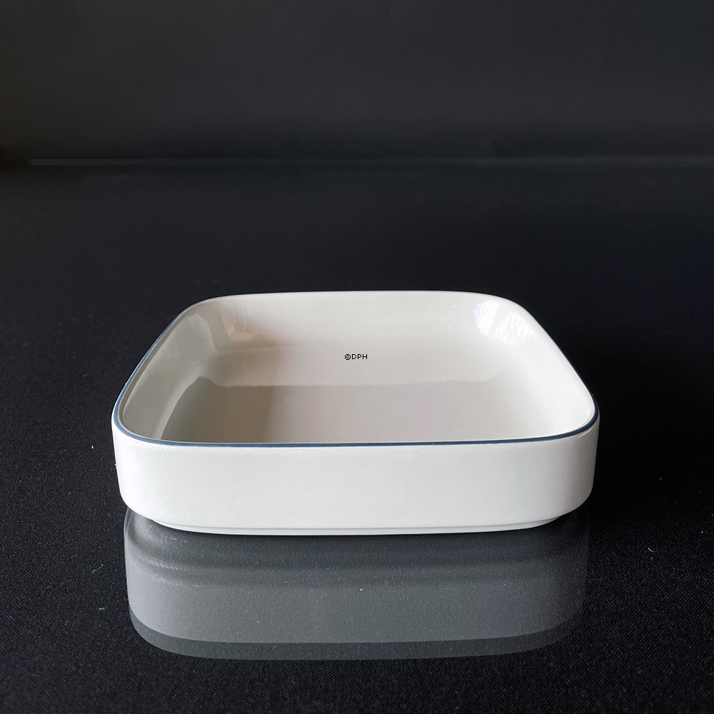 Blaue Kante, Kuchenteller, quadratisch Nr. 3096, Royal Copenhagen