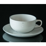 Blaue Linie, Teetasse mit Untertasse Nr. 3074, Inhalt 27 cl, Royal Copenhagen (Untertasse Ø 15 cm, Tasse Ø 10 cm)