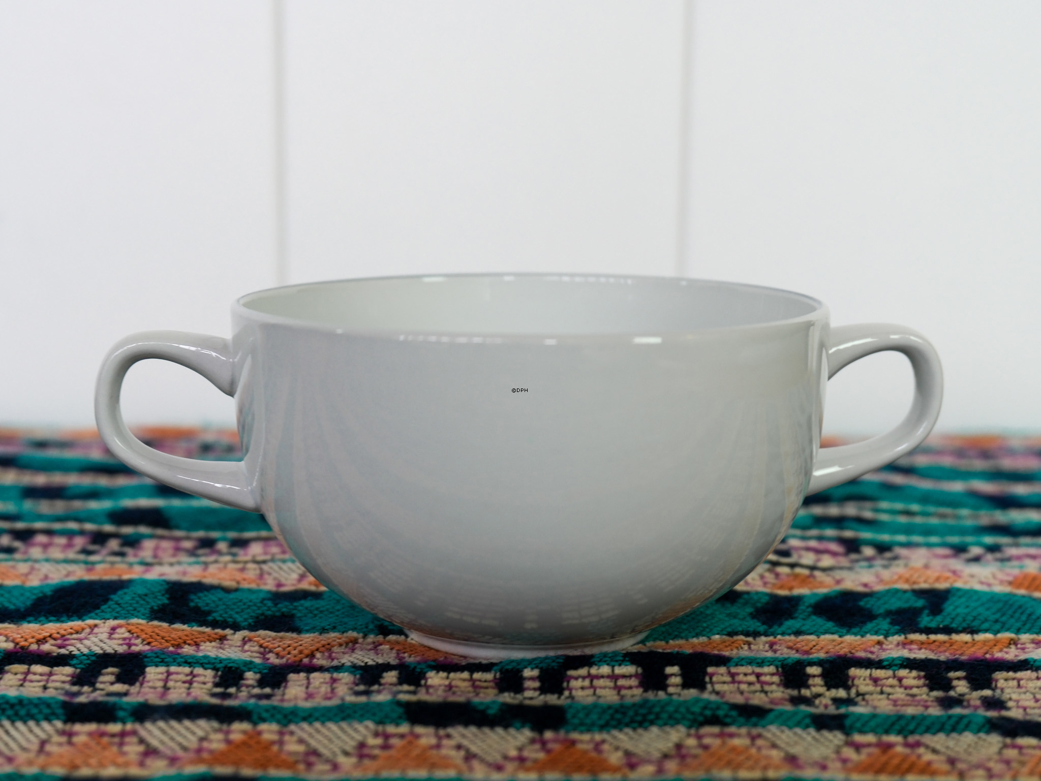 Blaue Kante, Frühstückstasse / Suppentasse ohne Deckel (OHNE UNTERE TASSE), Royal Copenhagen NR. 3081