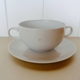 Blaue Kante, Frühstückstasse / Suppentasse mit Untertasse, Royal Copenhagen Nr. 3081
