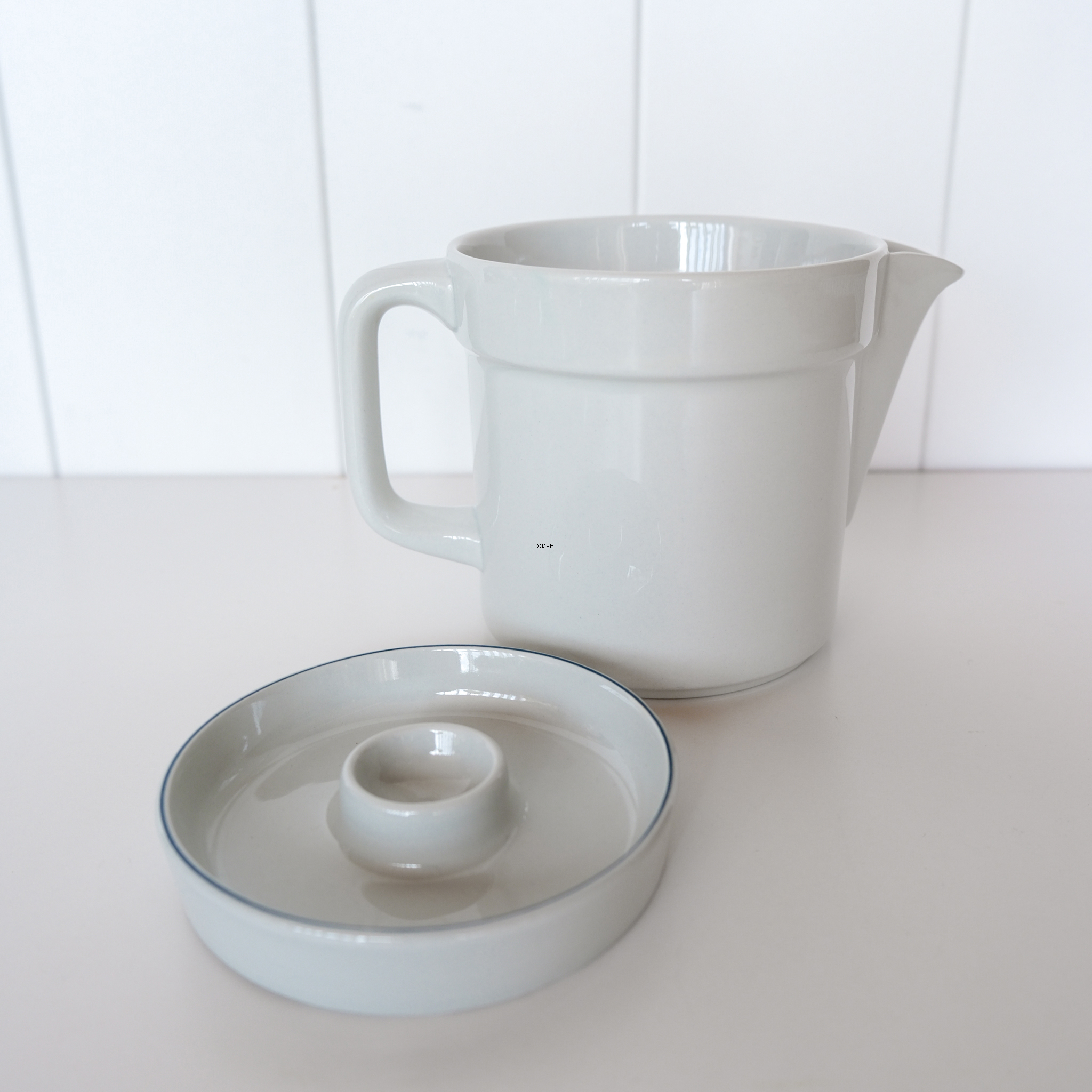 Blaue Kante, Kanne mit Deckel, klein, Royal Copenhagen no. 3058