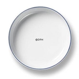 Blå Kant runde Butterdose Nr. 3580-3082 oder 332, Royal Copenhagen