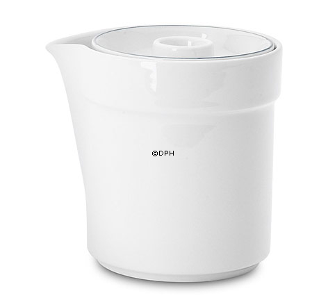 Blaue Kante, Sahnekännchen mit Deckel Nr. 3580-3062 oder 388, Inhalt 14 cl, Royal Copenhagen