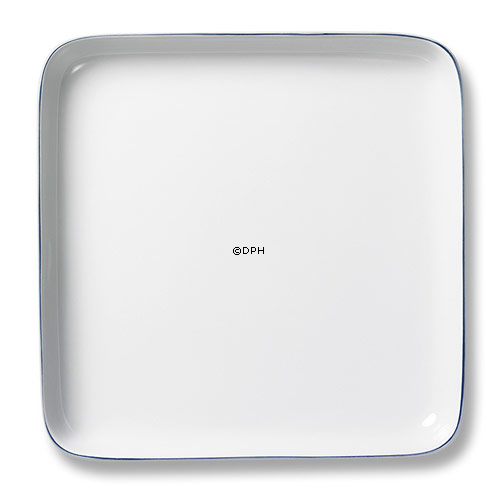 Blaue Kante, Kuchenteller, quadratisch Nr. 3048 oder 421, Royal Copenhagen