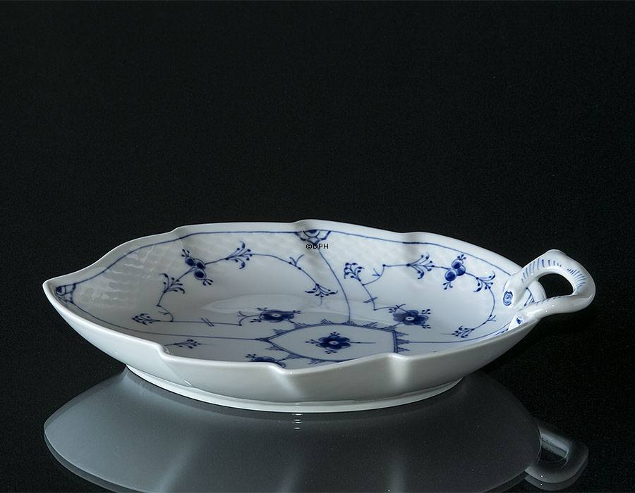 Blaugemalt Geschirr blattförmige Schale, groß 25cm Nr. 199 oder 357