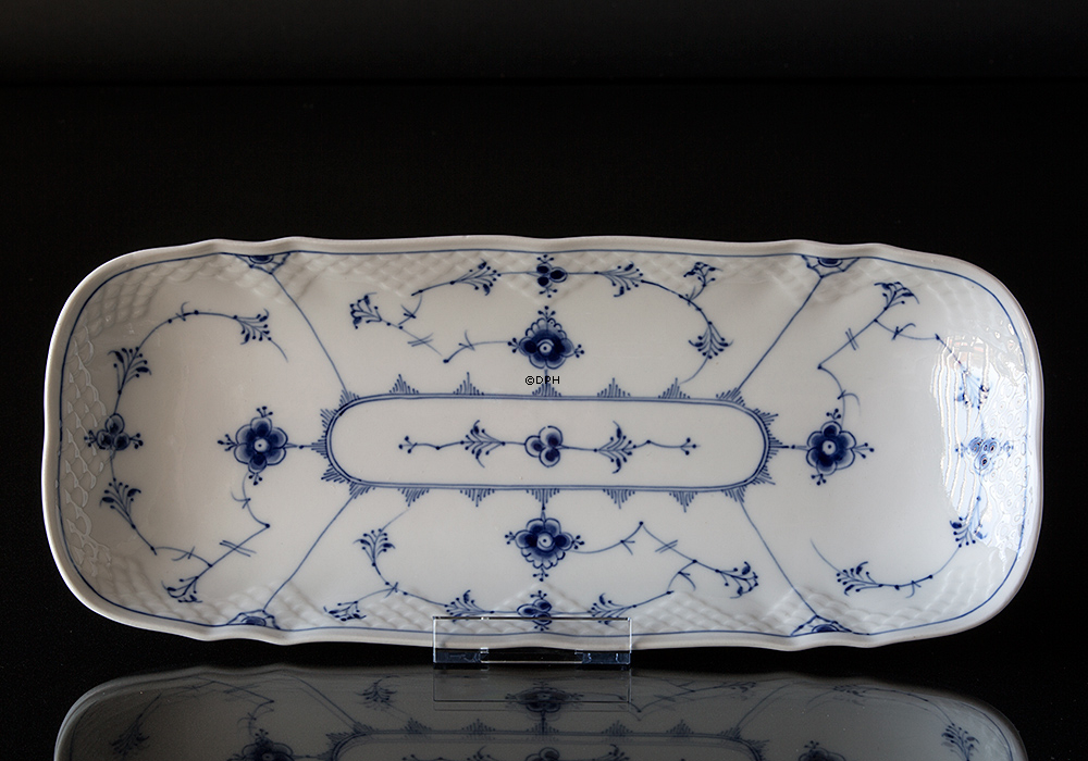 Blau Gemalt Servierplatte 38 cm, Musselmalet Bing & Gröndahl Nr. 378