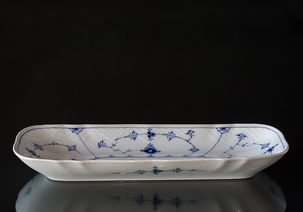 Blau Gemalt Servierplatte 38 cm, Musselmalet Bing & Gröndahl Nr. 378