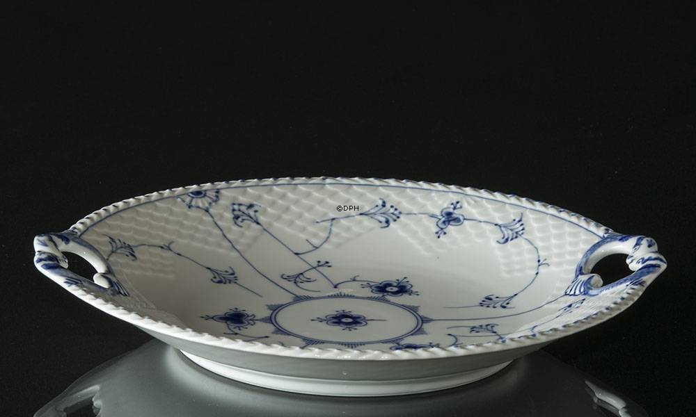 Blaugemalt Kuchenplatte 26 cm, Musselmalet Bing & Gröndahl Nr. 302 oder 422