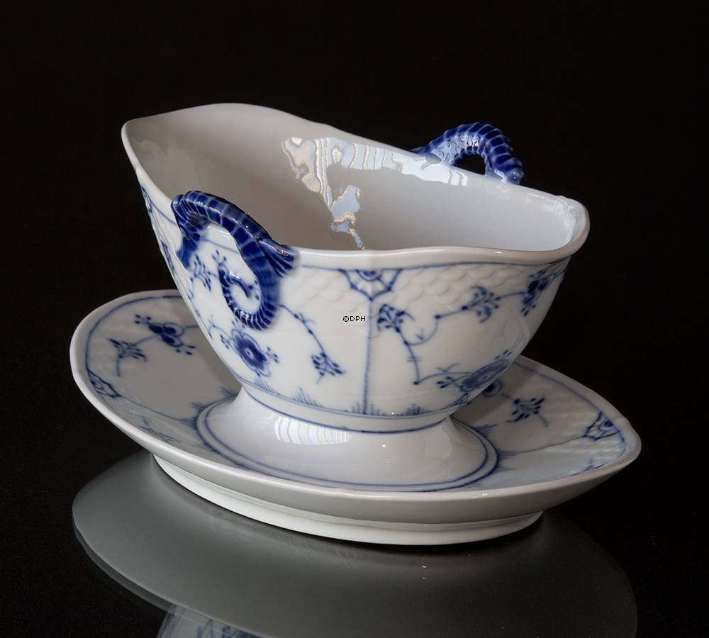 Blaugemalt Sauciere, Musselmalet Bing & Gröndahl Nr. 8 oder 563