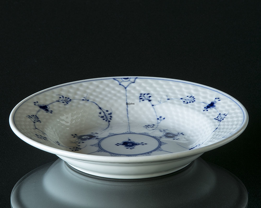 Blaugemalt Hotelporzellan, Suppenteller 21 cm, Musselmalet Bing & Gröndahl Nr. 1006