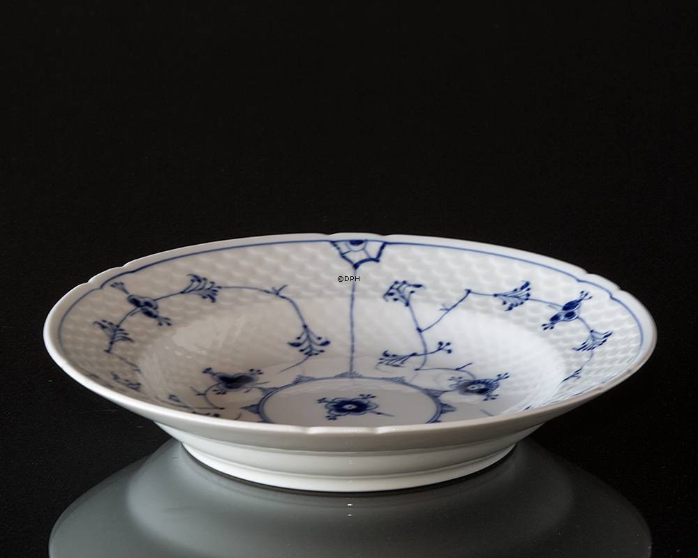 Blaugemalt Suppenteller 21 cm, Musselmalet Bing & Gröndahl Nr. 604