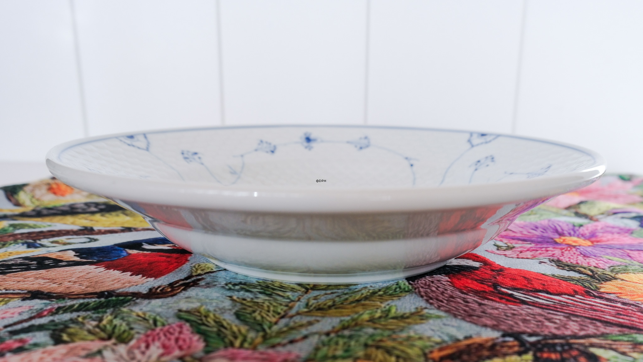 Blaugemalt Hotelporzellan, Suppenteller 24,5 cm, Musselmalet Bing & Gröndahl Nr. 1008 oder 714