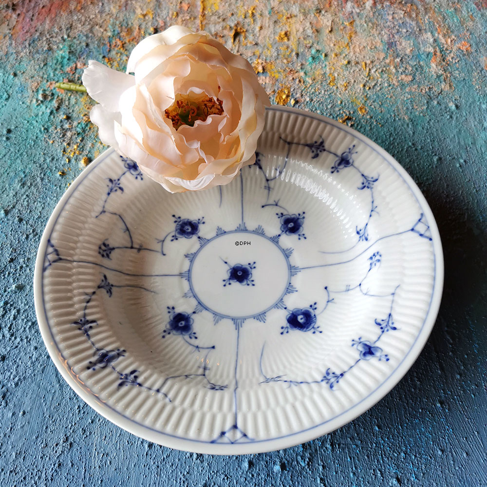 Blaugemalt Suppenteller 24 cm, Musselmalet Bing & Gröndahl Nr. 605