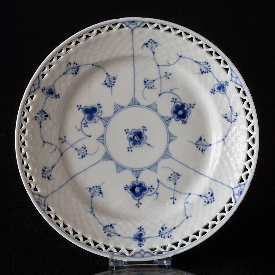 Blaugemalt Speiseteller 21 cm Vollspitze, Bing & Gröndahl