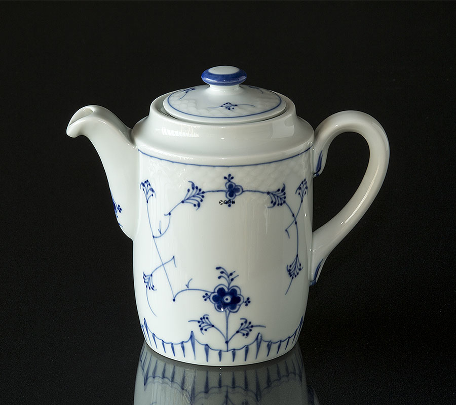Blaugemalt Kaffeekanne 1 ltr., Musselmalet Bing & Gröndahl Nr. 824