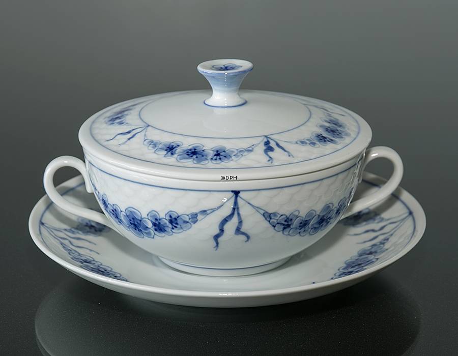 Empire Geschirr Suppentasse mit Deckel und Untertasse, Bing & Gröndahl Nr. 247, 481 oder 106