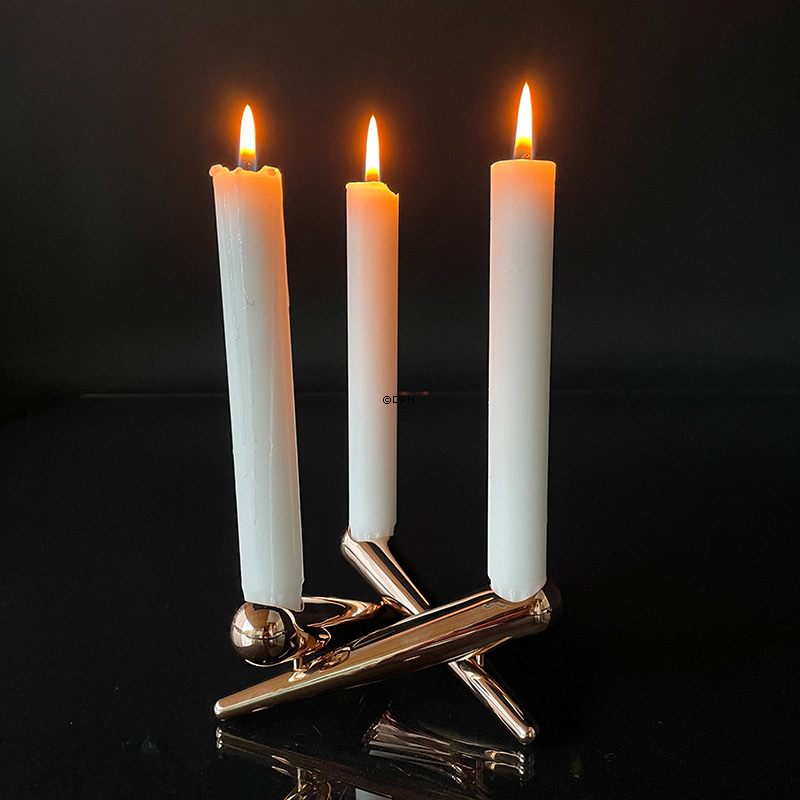 UYUNI Lighting Bonfir Kerzenhalter - Roségold - 3 Arme