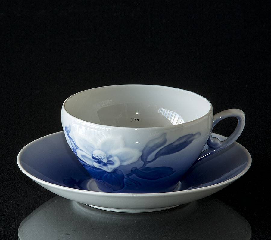 Teetasse mit Untertasse Christrose Geschirr Bing & Gröndahl Nr. 108 oder 473 (Untertasse 102/305)