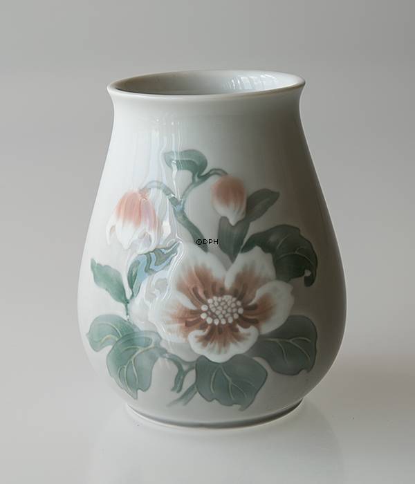 Vase Christrose Geschirr helle farben 13cm Bing & Gröndahl