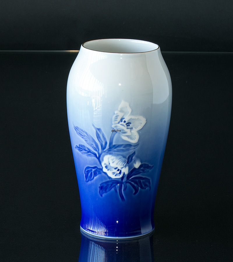 Vase mit Gold, Christrose Geschirr Bing & Gröndahl