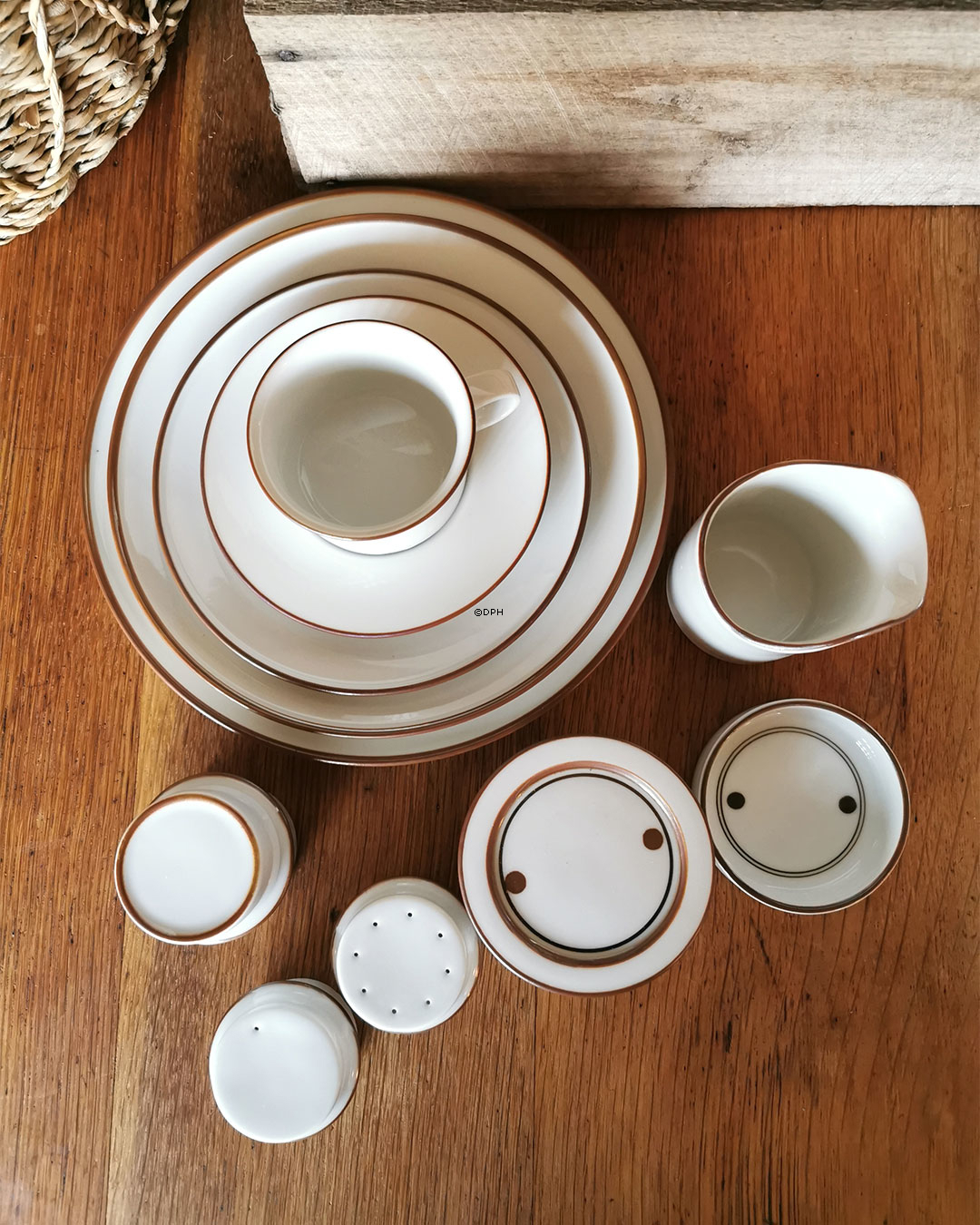 Domino, Zuckerdose mit Deckel, Royal Copenhagen Nr. 14918