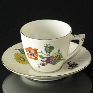 Sächsische Blume Kaffeetasse und Untertasse, Inhalt 12,5 cl., Bing & Gröndahl | Nr. 1500071 | Alt. 1500102 | DPH Trading