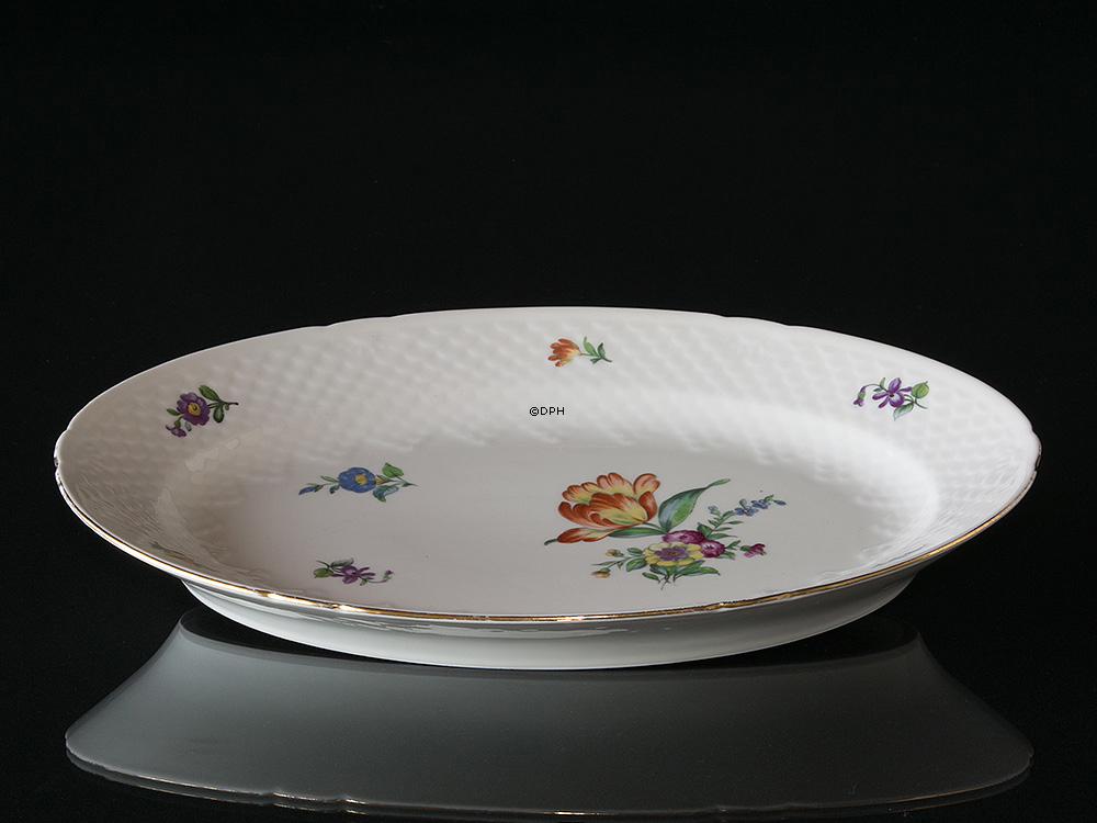Bing & Gröndahl Sächsische Blume ovale Servierplatte 34cm Nr. 16 oder 316