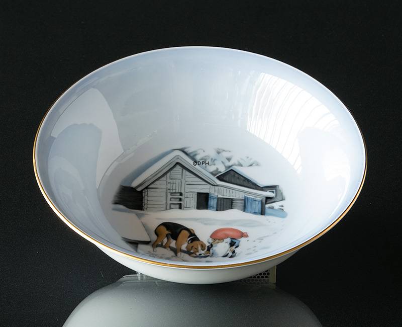 Wiberg Weihnachtsgeschirr, Sch&#xFC;ssel mit Wichtel und Hund Nr. 3502574