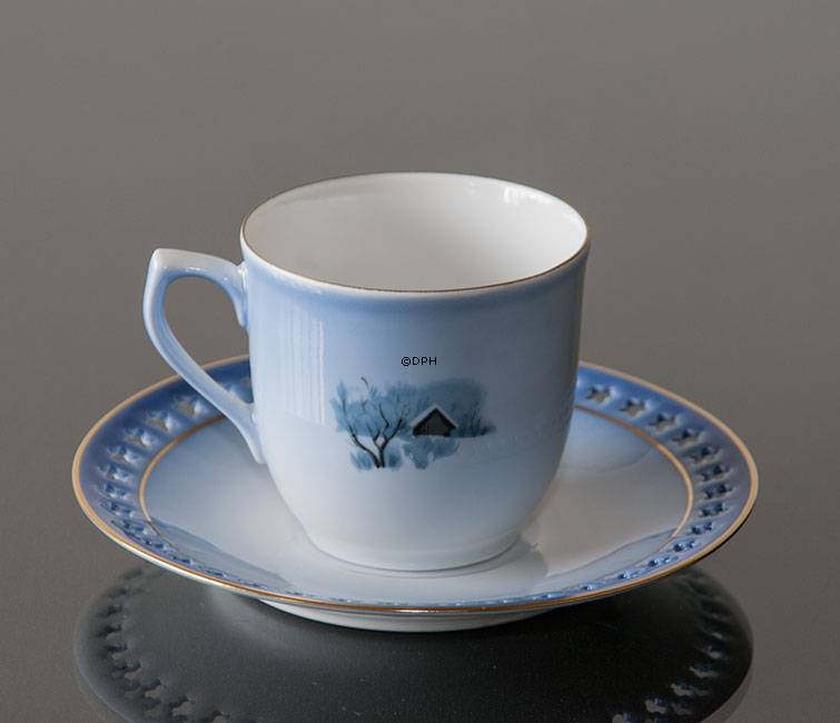 Wiberg Weihnachtsgeschirr, Tasse und Untertasse, Wichtel und Katze, Bing &amp; Gr&#xF6;ndahl Nr. 3503305