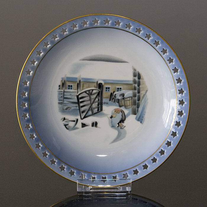 Wiberg Weihnachtsgeschirr, Kuchenteller, Wichtel und Schlitten, Bing &amp; Gr&#xF6;ndahl Nr. 3504616