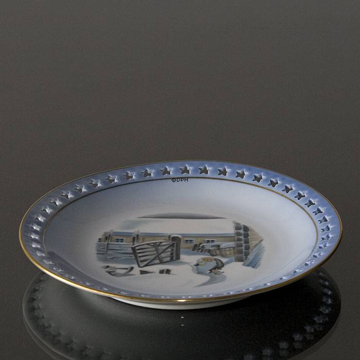 Wiberg Weihnachtsgeschirr, Kuchenteller, Wichtel und Schlitten, Bing &amp; Gr&#xF6;ndahl Nr. 3504616