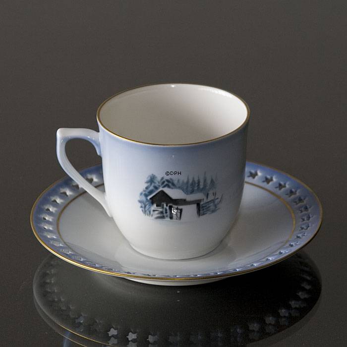 Wiberg Weihnachtsgeschirr, Tasse und Untertasse, Wichtel und Katze, Bing &amp; Gr&#xF6;ndahl nr. 3505305