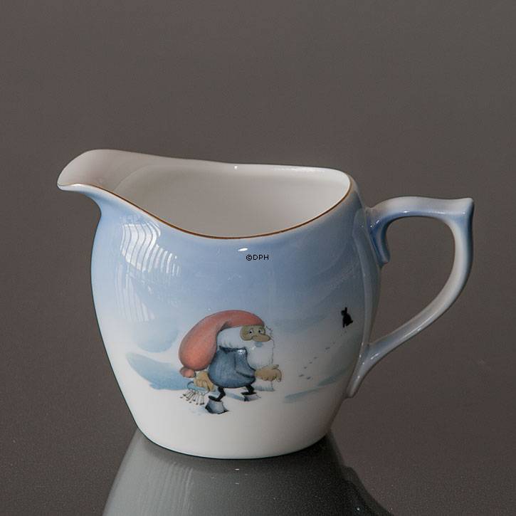 Wiberg Weihnachtsgeschirr, Sahnek&#xE4;nnchen mit Wichtel und Katze