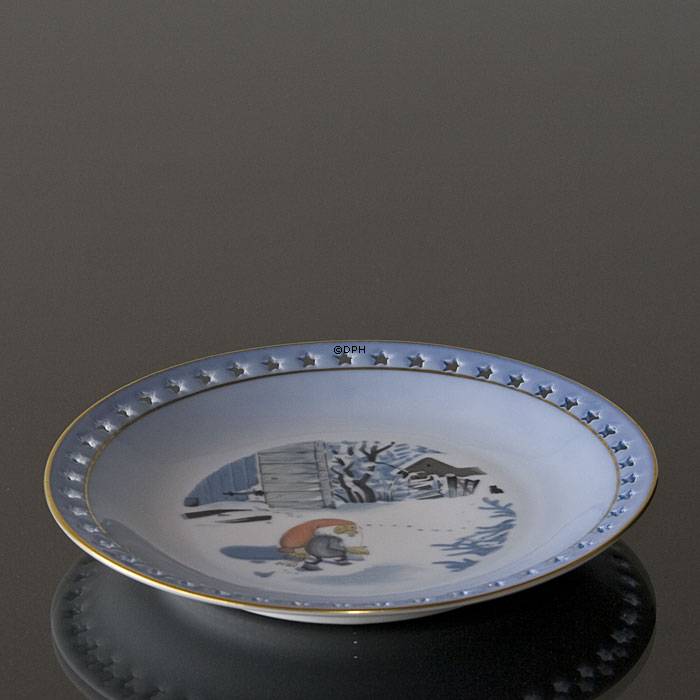 Wiberg Weihnachtsgeschirr, Kuchenteller, Wichtel und Katze, Bing &amp; Gr&#xF6;ndahl no. 3505616