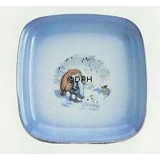 Wiberg Weihnachtsgeschirr, quadratischer Kuchenteller mit Wichtel und Maus Nr. 3507304