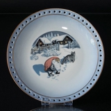 Wiberg Weihnachtsgeschirr, Teller 24 cm mit Wichtel und Katze Nr. 3508325