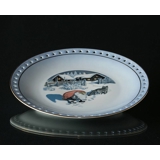 Wiberg Weihnachtsgeschirr, Teller 24 cm mit Wichtel und Katze Nr. 3508325