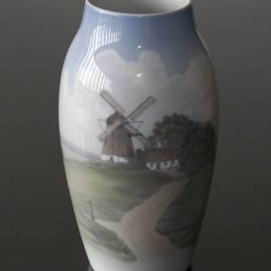 Vase mit Mühlenlandschaft, Royal Copenhagen Nr. 8695-243 | Nr. 1546740 | Alt. B8695-243 | DPH Trading