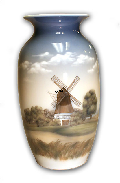 Vase mit Mühle, Royal Copenhagen Nr. 806
