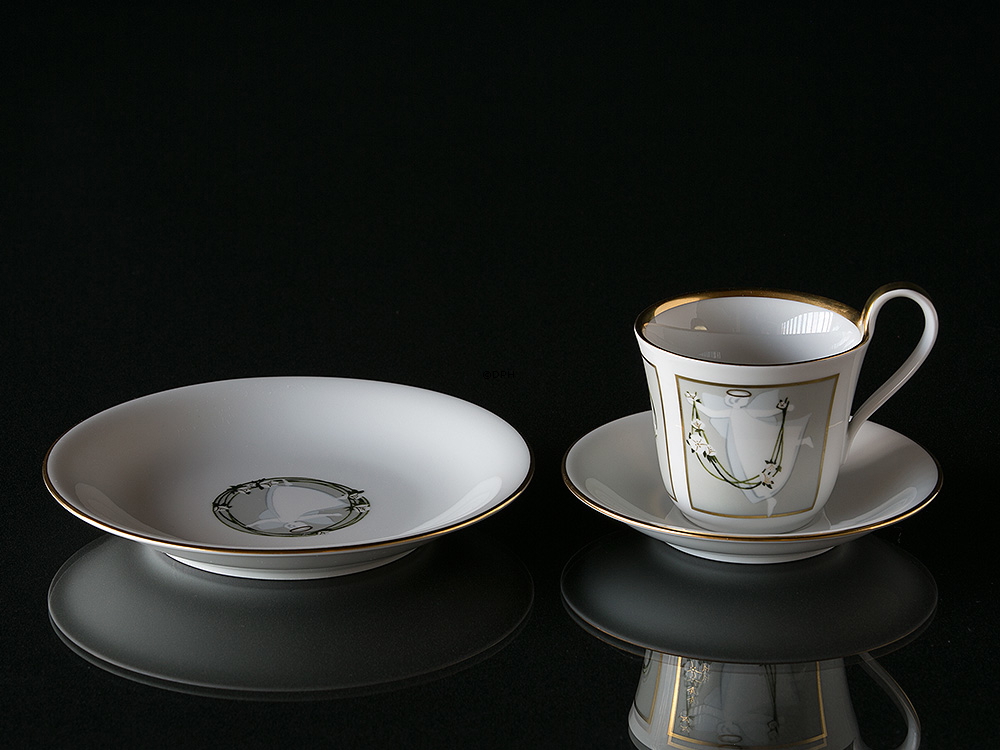 2008 Royal Copenhagen Weihnachtstasse mit Kuchenteller und Untertasse, Set