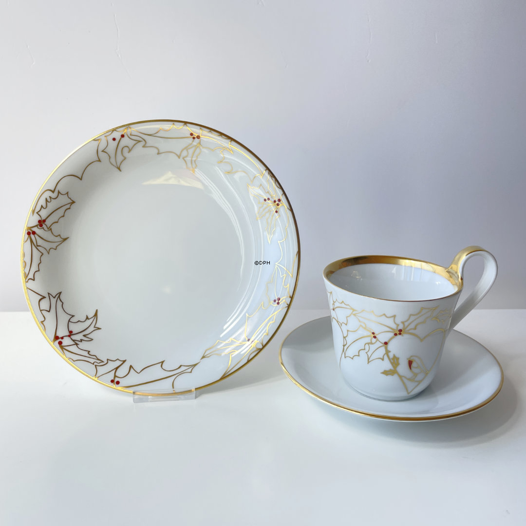 2008 Royal Copenhagen Weihnachtstasse mit Kuchenteller und Untertasse, Set