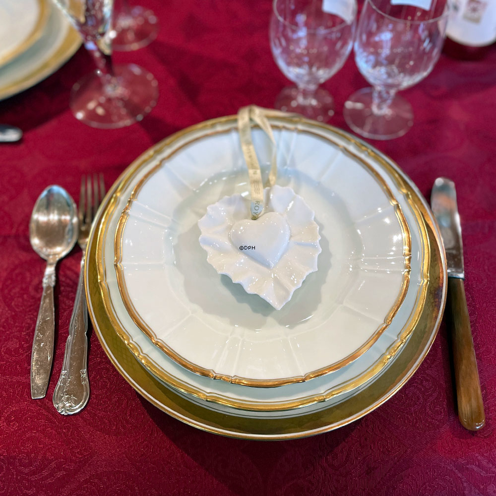 Violise Lunn, Porzellanherz weiß, Royal Copenhagen