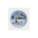 Wiberg Weihnachtsgeschirr, Ornament mit Wichtel und Hund