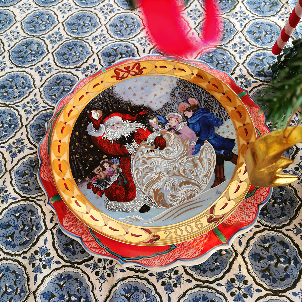 Royal Copenhagen, Herzen des Weihnachten Serie Teller 2006, Herzen aus Schnee